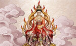 九尾狐仙神像