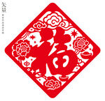 福字窗花静电贴图案
