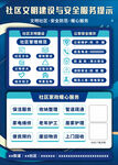 社区蓝色电梯海报