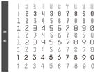 数字字体样式展示图标