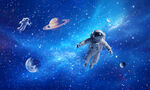 梦幻外太空银河星空宇宙星球背景