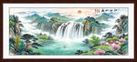 青绿山水国画装饰画
