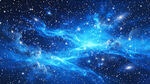梦幻唯美蓝色星空