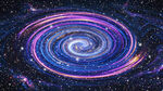 梦幻彩色漩涡星空