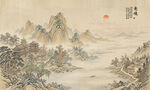 新中式壁画古风山水画电视背景墙