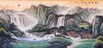 山水国画风景