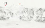 山水水墨画