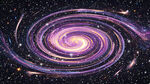 紫色宇宙星空