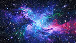 彩色绚丽星空
