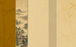 宋氏美学格栅山水画背景壁画