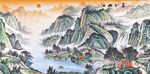 山水画国画风景图