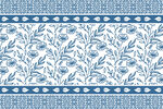 蓝白花卉图案纹理背景