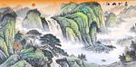 流水生财旭日东升