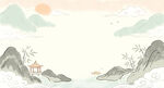 手绘水墨画