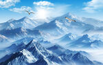雪山背景墙