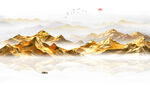 金色山水画