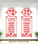 养生玻璃门贴纸