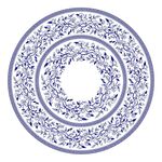 中式玉兰花卉花枝装饰无缝纹样