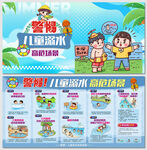 警惕儿童溺水高危场景展板
