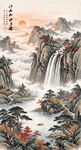 竖式山水画