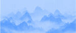中式线条山水画