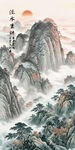 新中式国画墙壁画