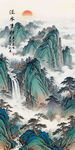 中式山水国画