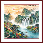 迎客松中堂画