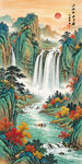 玄关山水风景画