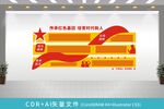 红色校园文化墙