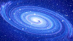 蓝色唯美旋涡星空