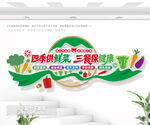 四季鲜菜供应蔬菜批发市场宣传墙