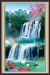 竖幅山水画