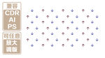 青花瓷碎花无缝底纹 矢量图 