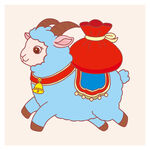 2027羊年卡通羊插画