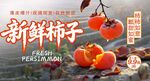 新鲜柿子宣传海报