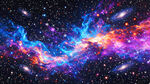 炫彩星空星云