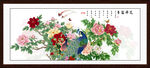 花开富贵孔雀牡丹图