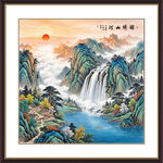 方形山水画