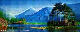 山水壁画