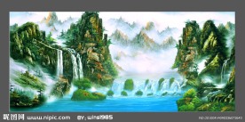山水风景画 （部分素材扫描）