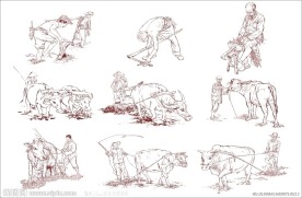 农民耕作 （位图 非矢量）