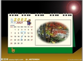 卡通 台历 背景