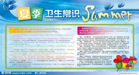 夏季卫生常识展板设计模板