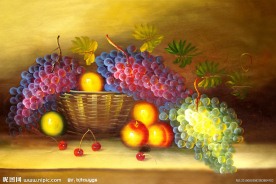漂亮的水果油画