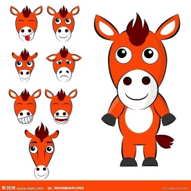 可爱小红马适量造型