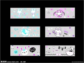 韩国中性卡通笔袋封面设计