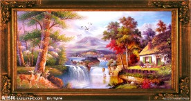 油画风景 山水风景