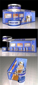 德赛数码展会展示设计3D模型