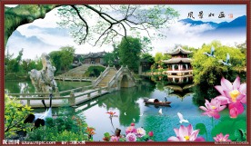 风景画 园林风景 山水风景画